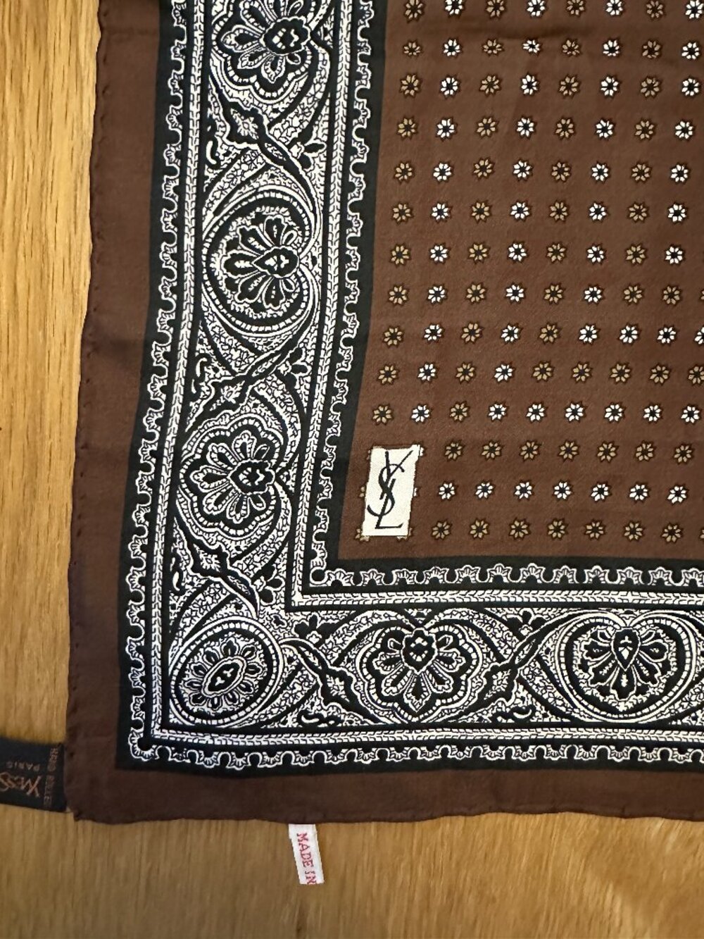 Yves Saint Laurent Silk Pocket Square